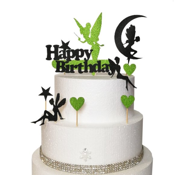 Set of 10 Fairy Tinkerbell Inspired Happy Birthday - Picture 1 of 3